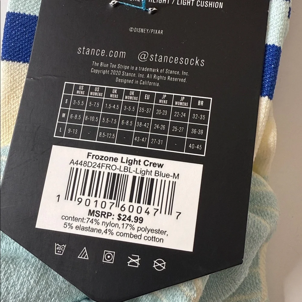 Stance X Pixar Performance The Incredibles Frozone Socks Medium